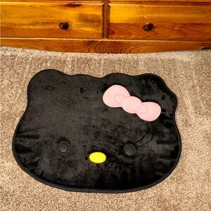 Sanrio Hello Kitty branded black rug or bath mat - NWOT